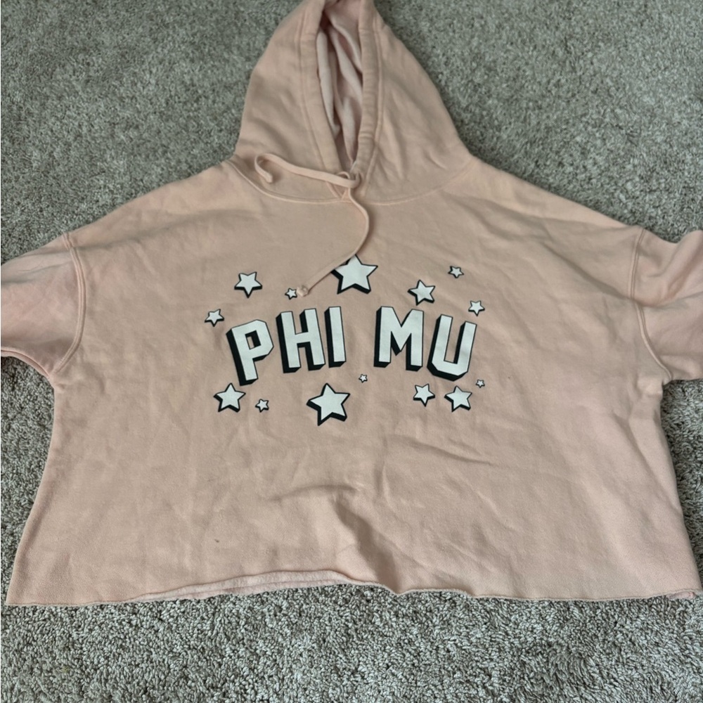 Phi Mu Star Cropped Hoodie